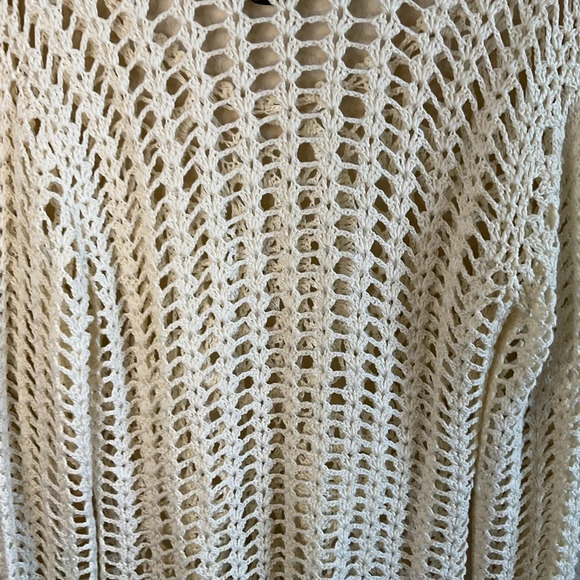 Urban Mango Womens 100% Cotton Floral Knit Sweater Size Large - Picture 5 of 5